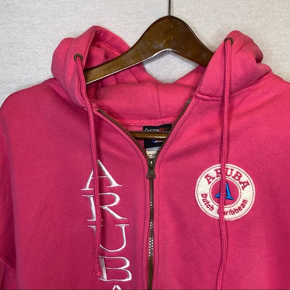 Cotton Net USA Aruba Pink Hoodie Size XL - Picture 4 of 8
